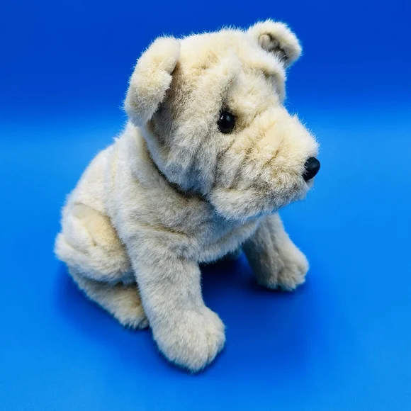 Russ Berrie Brown Pugsley Plush 9 Inch Puppy Dog 1988 Vintage Stuffed Animal - Picture 3 of 8